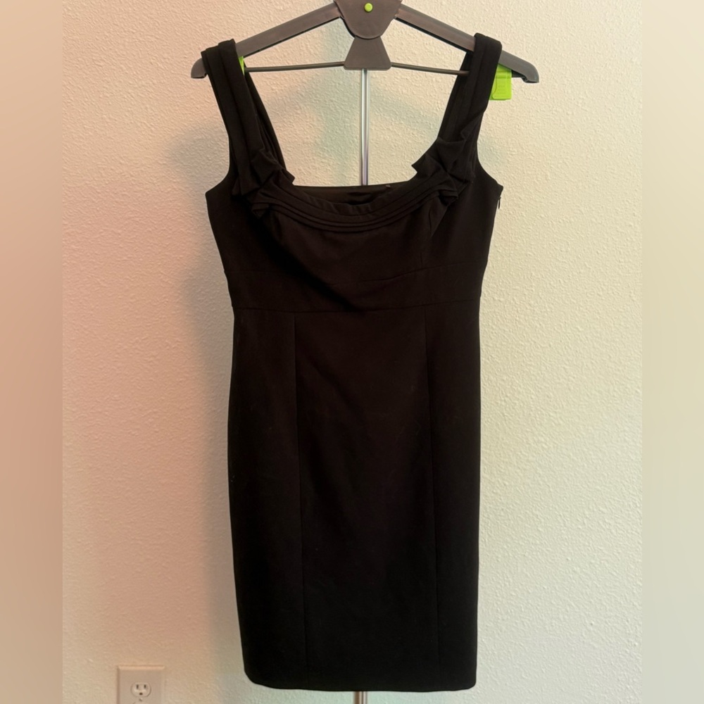 Elie Tahari Black Sheath Mini Dress Sleeveless